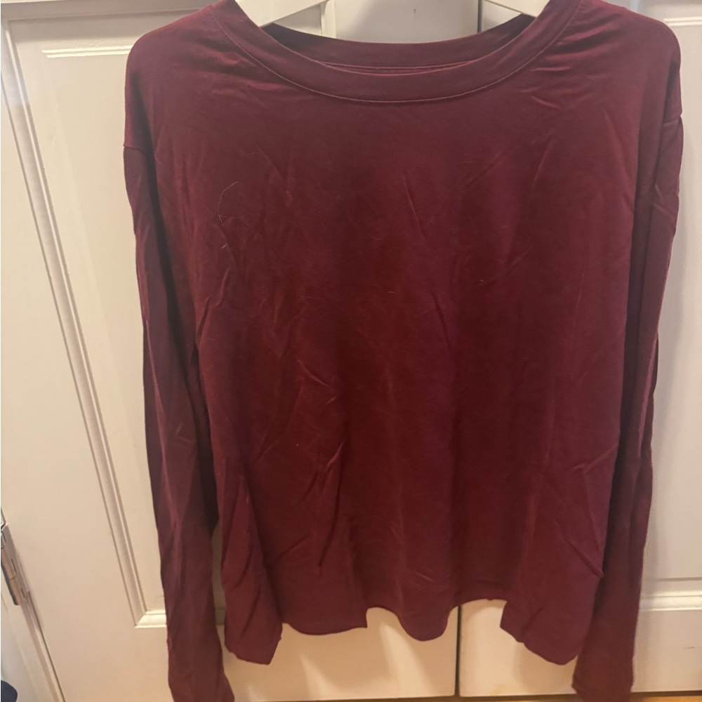 A New Day Maroon Long Sleeve Top